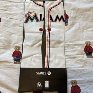 Stance MLB Miami Socks Adult Large